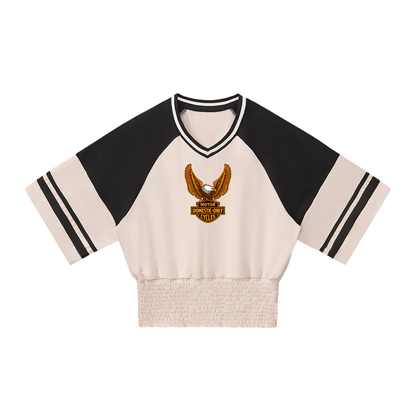 D-O EAGLE WOMEN’S VINTAGE RAGLAN V-NECK TEE